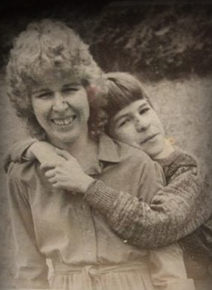 Chris with his mom