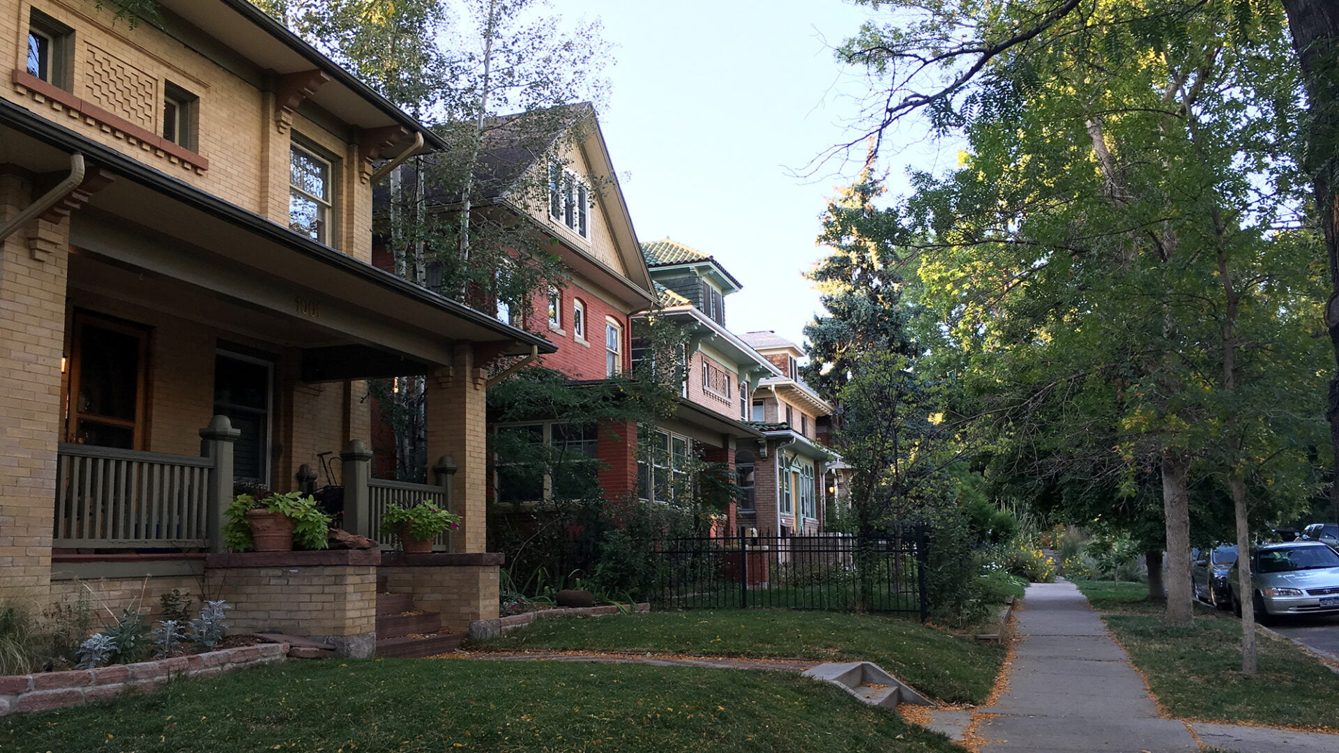 single family tudor-style residences in Cheeseman park