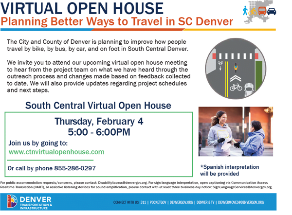 South Central Community Transportation Network Virtual Open House informational flier