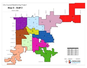 Final redistricting map showcasing the new 11 districts.
