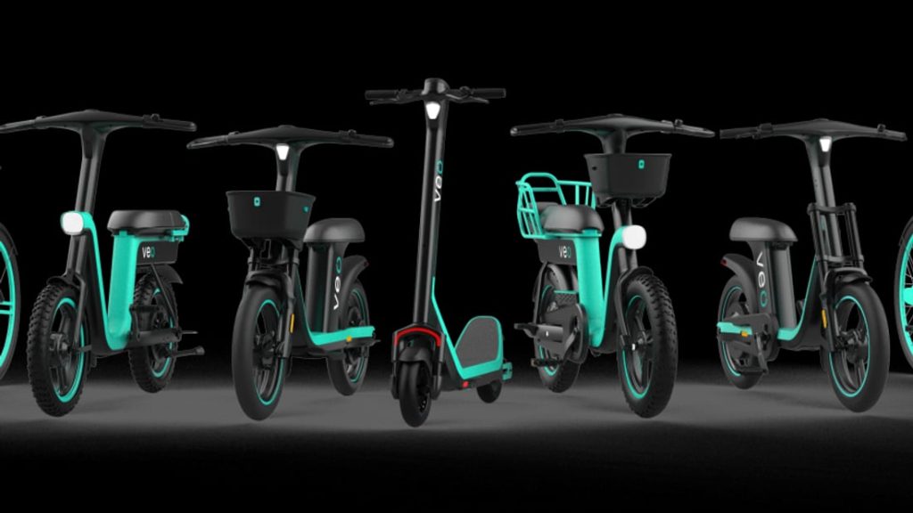 Picture of Veo's line of micromobility offerings